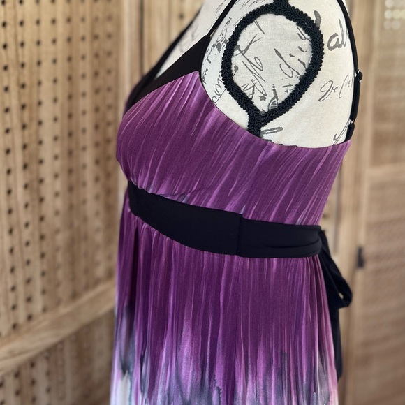J.B.S. - Maxi dress, color is black/purple/cream and gray- size small - Picture 5 of 7